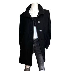 Stunning Black Wool Coat Jacket